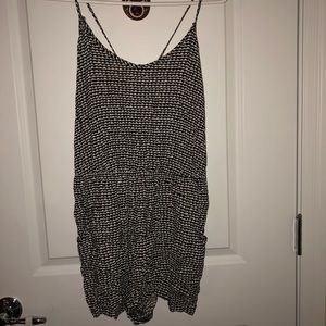 White and black romper